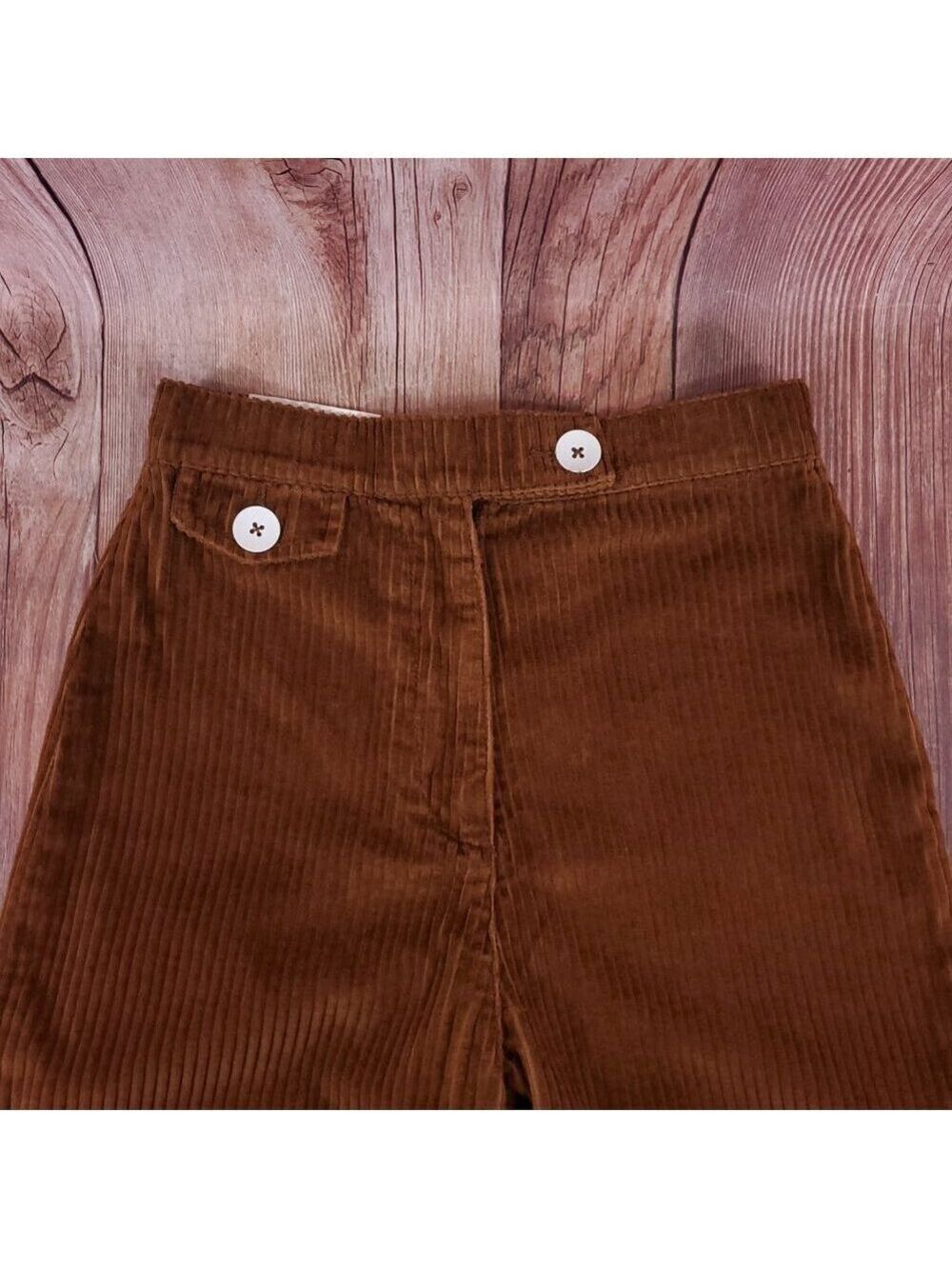NWT Zara Womens Size 2 The Marine Culotte in Sweet Corduoiry Wide Leg Pants - Picture 5 of 15